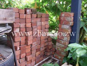 excess and left over building materials bricks