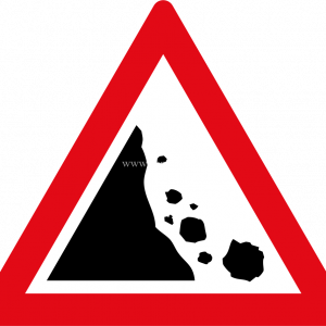 Rockfalls ahead sign for sale Zimbabwe